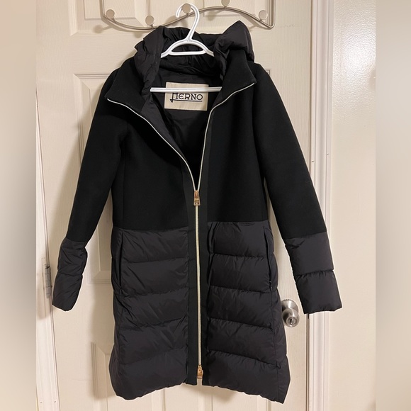 Herno Wool Mixed Media Coat - Picture 7 of 7